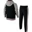 Nike Boys Brushed Fleece Tracksuit - Black/Grey - thumbnail image 2