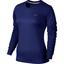 Nike Womens Miler Long Sleeve Top - Deep Royal Blue - thumbnail image 1