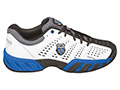 K-Swiss Kids BigShot Light Omni Tennis Shoes- White/Black/Brilliant-Blue (Size 1-5.5)