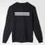 Adidas Mens Lineage 3 Stripes Fleece Sweatshirt - Black - thumbnail image 2