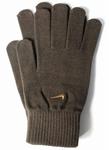 Nike Knitted Gloves- Dark Mahogany