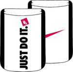 Nike Just Do It Jumbo Wristbands- White/Black