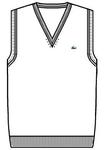 Lacoste Mens Sleeveless V-Neck Sweater- White