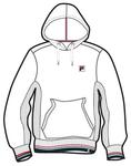 Fila Mens Strong Hooded Sweatshirt- White