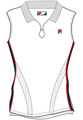 Fila Womens Penny Polo- White/Peacoat/Chinese Red