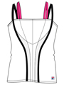 Fila Womens Tour Line Double Strap Tank- White/Ibis Rose/Black