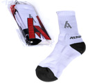 Ashaway AS03 Sports Socks- White/Black