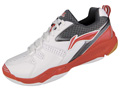 Li-Ning Mens Elite Badminton Shoes- White/Black/Red (AYZG003-2)