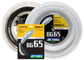 Yonex BG65 Badminton Strings- (Sets & Reels) (White/Black)