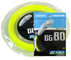 Yonex BG80 Badminton String - Yellow (Set & Reel)