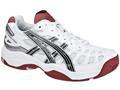Asics Gel Resolution 3 OC Junior Tennis Shoes- White/Black/Brick Red
