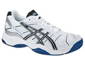 Asics Gel Resolution 4 OC Junior Tennis Shoes- White/Blue