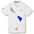 Lacoste Mens Sports Team Polo- White/Grey/Blue/Orange