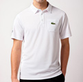 Lacoste Mens Andy Roddick Polo - White/Royale-Blue