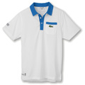 Lacoste Mens Andy Roddick Polo - White/Royale-Blue