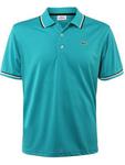Lacoste Mens Wharf Ribbed Collar Polo- Barbade Blue/Black/White
