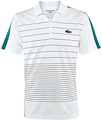 Lacoste Mens Roddick Striped Polo- White/Navy/Mallard-Green