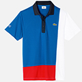 Lacoste Mens Multi Colour Polo - Blue/White/Red