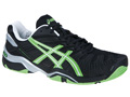 Asics Mens GEL-Resolution 4 Tennis Shoes- Black/Apple Green