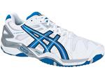 Asics Mens GEL-Resolution 5 Tennis Shoes - White/Royal Blue - thumbnail image 1