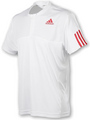 Adidas Mens Edge Tee- White/Red