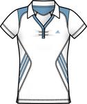 Adidas Girls Response Court Polo - White/Blue