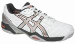 Asics Mens Gel Challenger 7 Omni Tennis Shoes- White/Lightning/Cherry