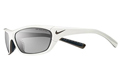 Nike Veer Sports Sunglasses-Gloss White Frame-silver flash lens + grey lens