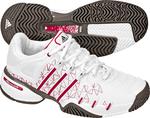 Adidas Womens Barricade V Tennis Shoes 09- White/Red/Brown