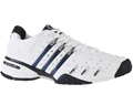 Adidas Mens Barricade V Tennis Shoes- White/Dark Navy