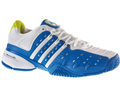Adidas Mens Barricade V Tennis Shoes- White/Signal Blue