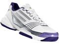  Adidas Womens adiZero Feather Tennis Shoes- White/Collegiate Purple