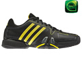  Adidas Mens adipower Barricade Tennis Shoes - Black / Vivid Yellow