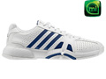  Adidas Mens Barricade Team 2 Tennis Shoes - Running White / Prime Blue