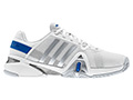 [pre-order] Adidas Mens adipower Barricade 8 Tennis Shoes- White/Met-Silver/Blue-Beauty