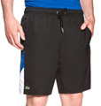 Lacoste Mens Taffeta Tennis Shorts- Black/White/Blue