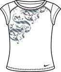 Nike Girls SS Tee 07 White/Black
