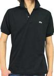 Lacoste Mens Cotton Polo Shirt- Black