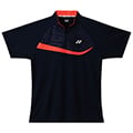 Yonex Mens Zip Polo Shirt- Navy Blue/Shine Orange (M1275)