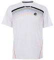 Lotto Mens Graphic Line Spot T-Shirt- White/Dark-Navy