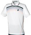 Lotto Mens Graphic Line Spot Polo- White/Dark-Navy