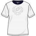 Lotto Mens Inspired Line Lawn T-Shirt- White/Dark-Navy