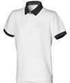 Lotto Mens Inspired Line Lawn Polo- White/Dark-Navy