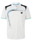 Lotto Mens Trail Polo- White / Deep Navy / Cyan