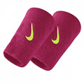 Nike Swoosh Double-Wide Wristband- Fireberry/Atomic Green