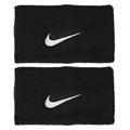 Nike Swoosh Double-Wide Wristband- Black/White