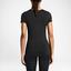 Nike Womens Pro Fitted Short-Sleeve V-Neck Shirt - Black - thumbnail image 6