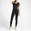 Nike Womens Pro Fitted Short-Sleeve V-Neck Shirt - Black - thumbnail image 7