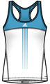 Adidas Womens Response Tank- White/Intense Blue
