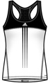 Adidas Womens Response Tank- White/Black
